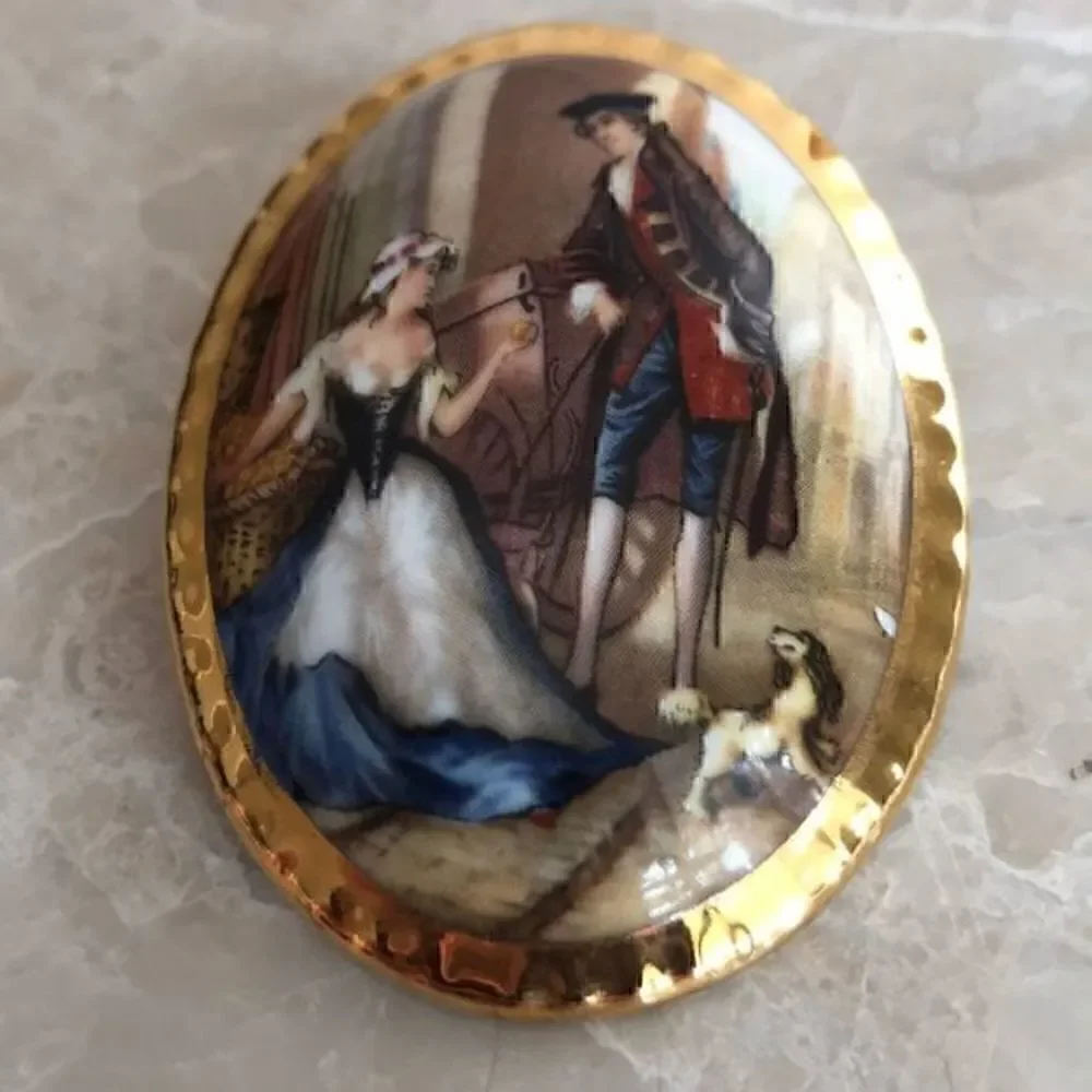 18k gold pin Louis xv​‎